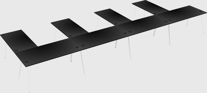 Modern l-shaped office desk