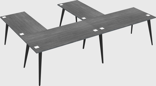 Modern l-shaped office desk