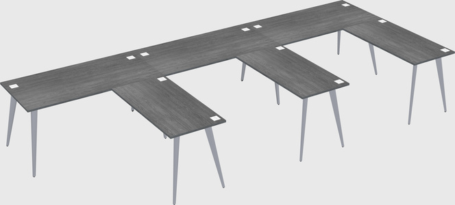 Modern l-shaped office desk