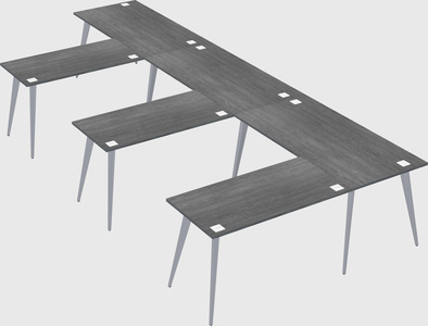Modern l-shaped office desk