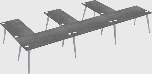 Modern l-shaped office desk