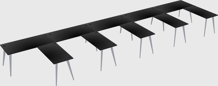 Modern l-shaped office desk