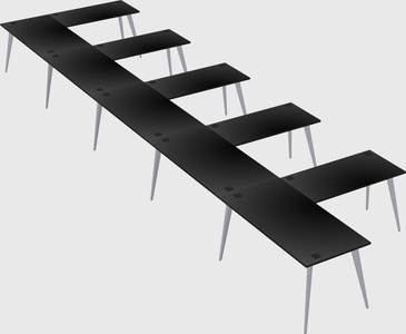 Modern l-shaped office desk