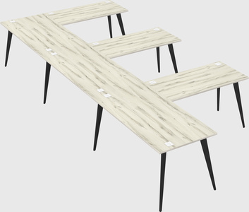 Modern l-shaped office desk