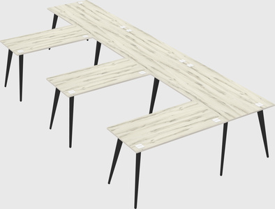 Modern l-shaped office desk