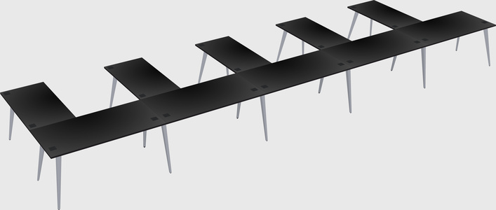 Modern l-shaped office desk