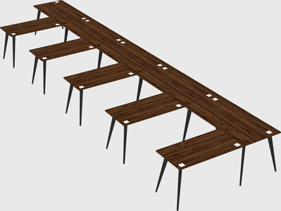 Modern l-shaped office desk