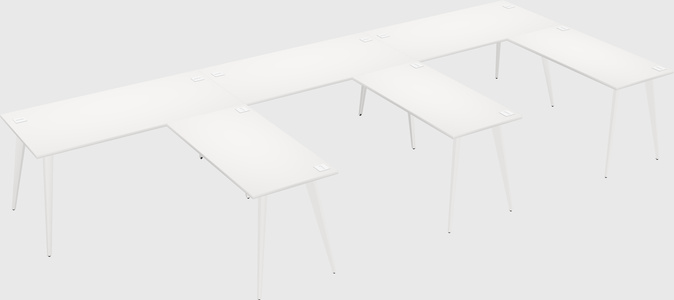 Modern l-shaped office desk