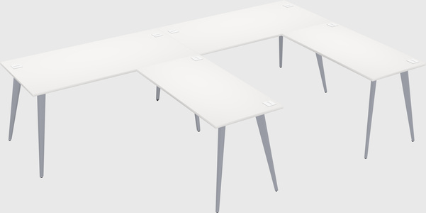 Modern l-shaped office desk