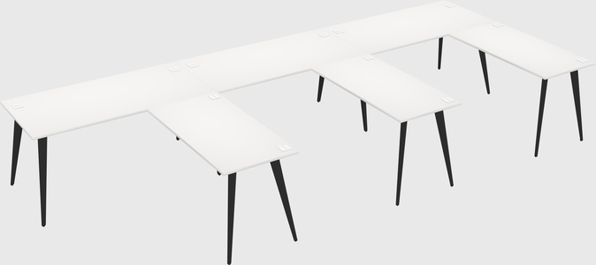 Modern l-shaped office desk