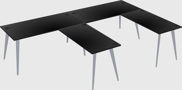 Modern l-shaped office desk