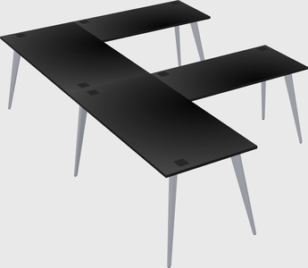 Modern l-shaped office desk