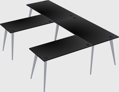 Modern l-shaped office desk