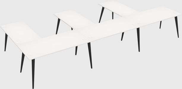 Modern l-shaped office desk