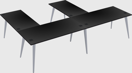 Modern l-shaped office desk