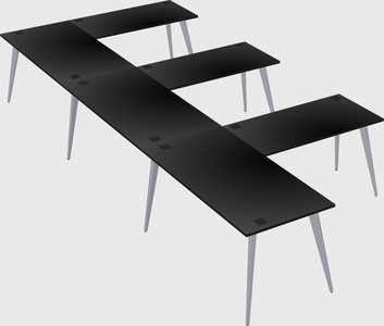 Modern l-shaped office desk