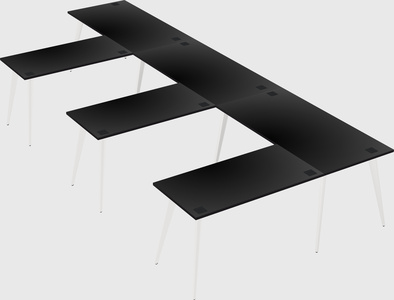 Modern l-shaped office desk