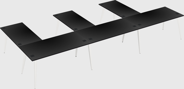 Modern l-shaped office desk
