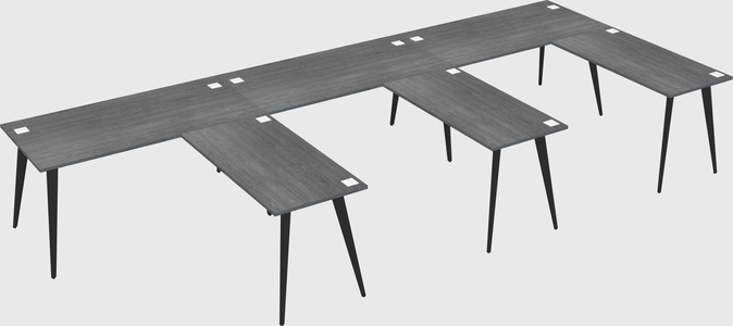 Modern l-shaped office desk