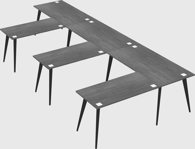 Modern l-shaped office desk