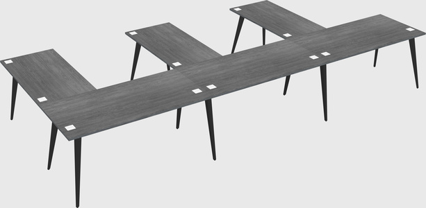 Modern l-shaped office desk