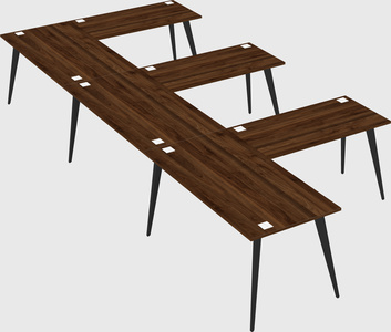 Modern l-shaped office desk
