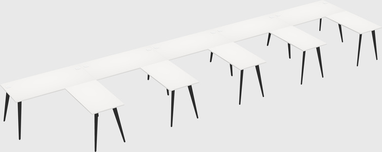 Modern l-shaped office desk