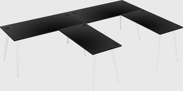 Modern l-shaped office desk