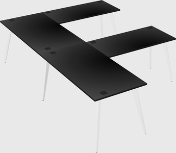 Modern l-shaped office desk