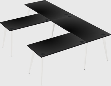 Modern l-shaped office desk