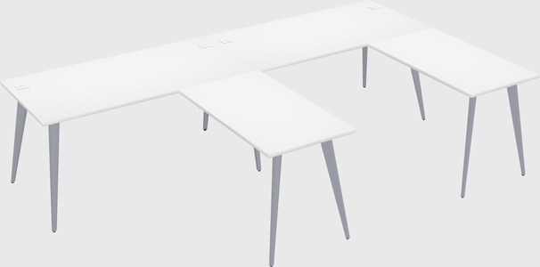 Modern l-shaped office desk