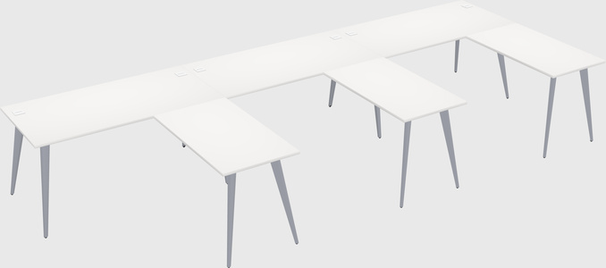 Modern l-shaped office desk