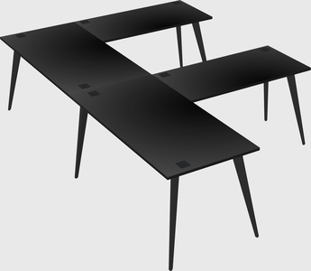 Modern l-shaped office desk