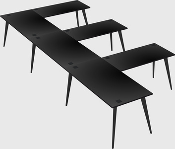 Modern l-shaped office desk