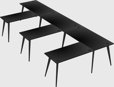 Modern l-shaped office desk