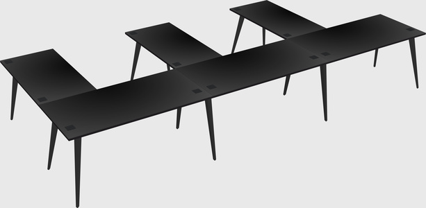 Modern l-shaped office desk