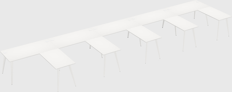 Modern l-shaped office desk