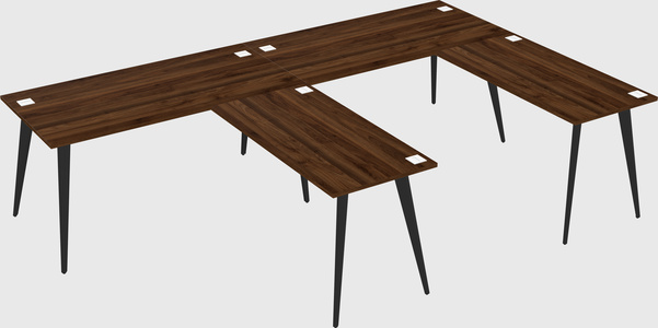 Modern l-shaped office desk