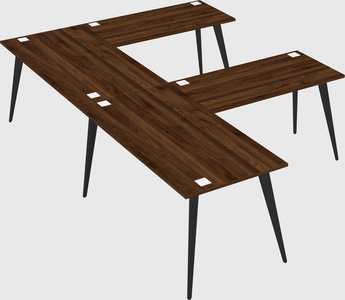 Modern l-shaped office desk