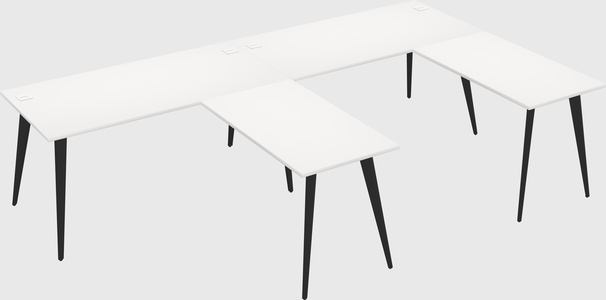 Modern l-shaped office desk