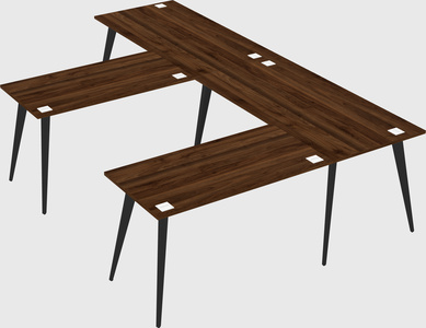 Modern l-shaped office desk