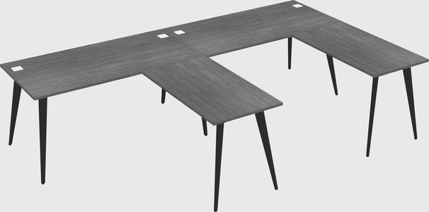 Modern l-shaped office desk
