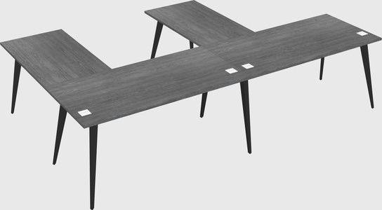 Modern l-shaped office desk