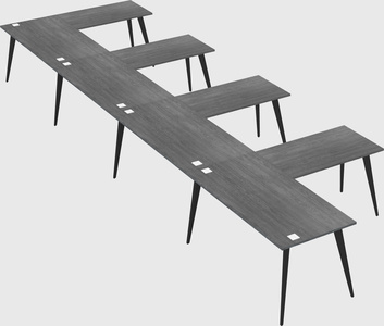 Modern l-shaped office desk