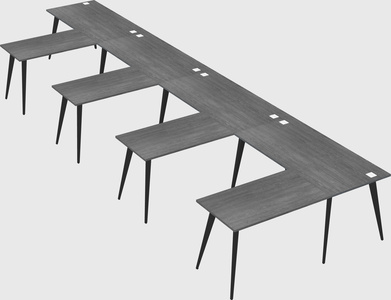 Modern l-shaped office desk