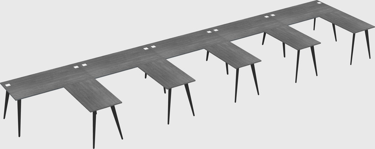 Modern l-shaped office desk