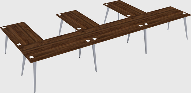 Modern l-shaped office desk