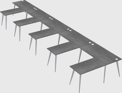Modern l-shaped office desk