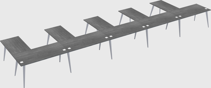 Modern l-shaped office desk