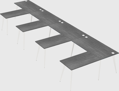 Modern l-shaped office desk
